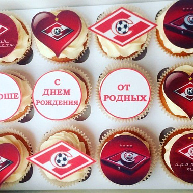 Капкейки "Спартак" купить - сергиевпосад.сладкоежкин.рф