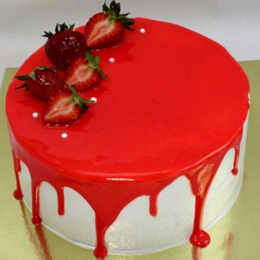 Торт глазурь с клубникой купить - сергиевпосад.сладкоежкин.рф